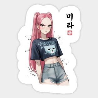 Kpop demon hunters Mira Sumi E Sticker